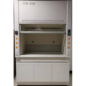 Fume hood with thick belt and LED light PP glass door frame with access windows